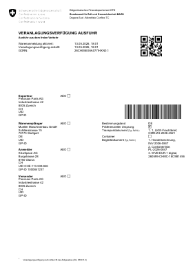 PAEAD — Swiss Passar export assessment decision (PDF preview)