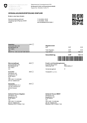 PAIAD — Swiss Passar import assessment decision (PDF preview)