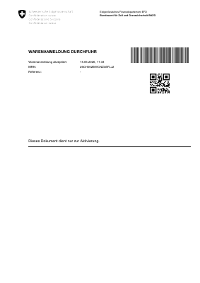PATDS — Swiss Passar transit declaration (PDF preview)